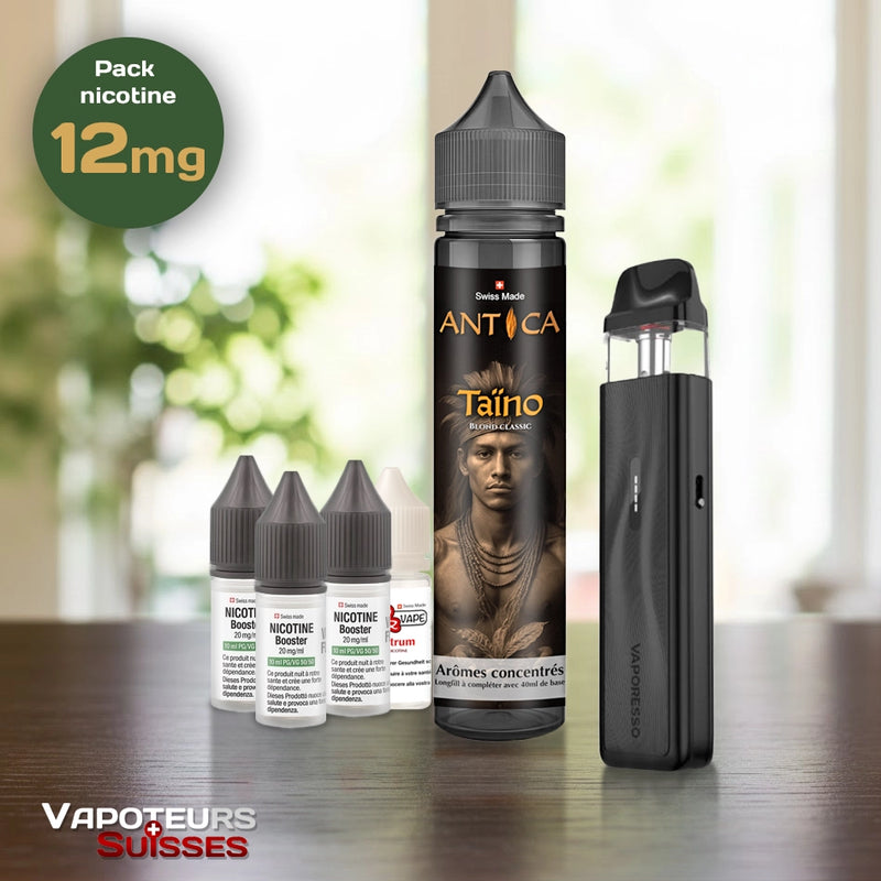 Laden Sie das Bild in Galerie -Viewer, Pack débutant 8 - 12mg - Embout Plat - Tabac