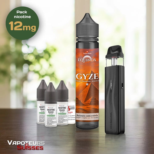 Pack débutant 23 - 12mg - Embout Plat - Fruitée