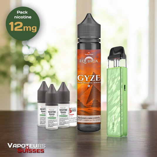 Pack débutant 23 - 12mg - Embout Plat - Fruitée