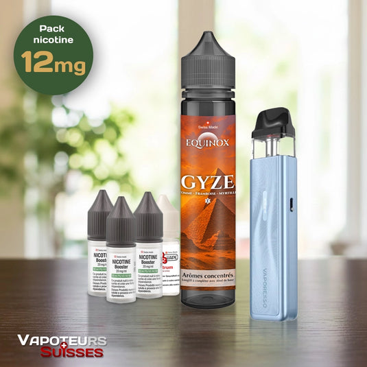 Pack débutant 23 - 12mg - Embout Plat - Fruitée