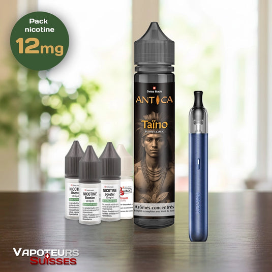 Pack débutant 22 - 12mg - Embout Rond - Tabac