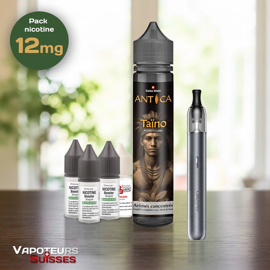 Pack débutant 22 - 12mg - Embout Rond - Tabac