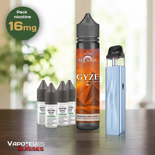 Pack débutant 11 - 16mg - Embout Plat - Fruitée