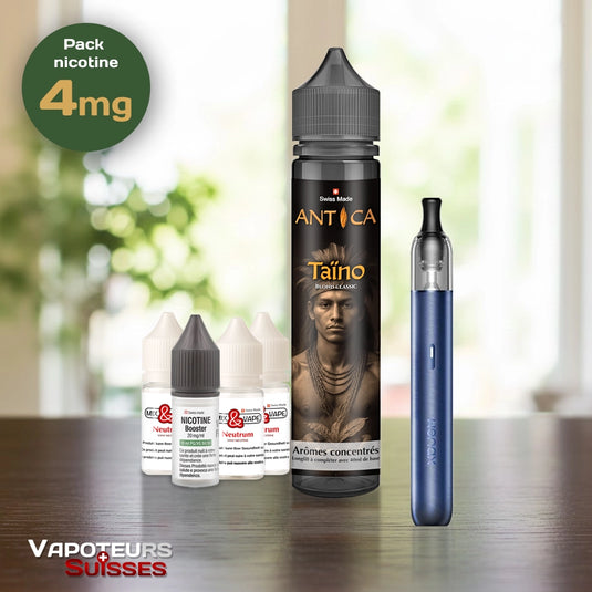 Pack débutant 14 - 4mg - Embout Rond - Tabac