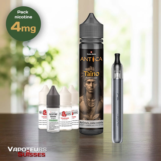 Pack débutant 14 - 4mg - Embout Rond - Tabac