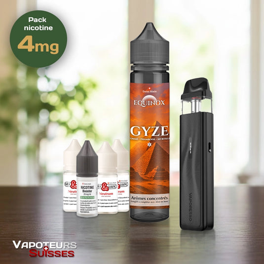 Pack débutant 15 - 4mg - Embout Plat - Fruitée