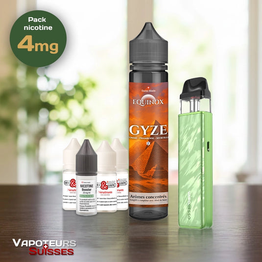 Pack débutant 15 - 4mg - Embout Plat - Fruitée