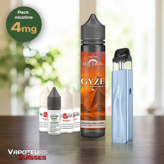 Pack débutant 15 - 4mg - Embout Plat - Fruitée