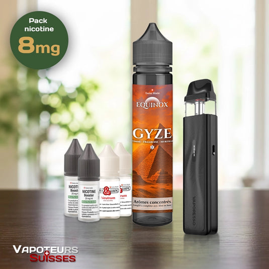 Pack débutant 19 - 8mg - Embout Plat - Fruitée