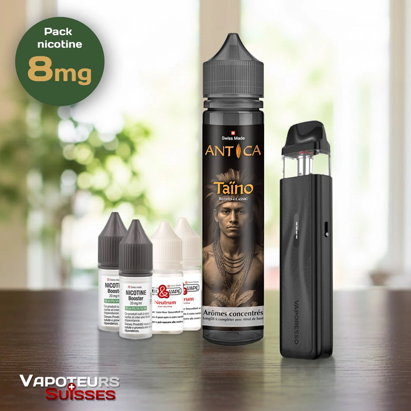 Laden Sie das Bild in Galerie -Viewer, Pack débutant 4 - 8mg - Embout Plat - Tabac
