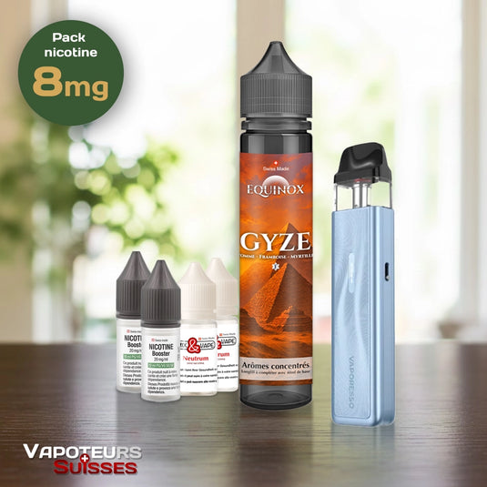 Pack débutant 3 - 8mg - Embout Plat - Fruitée