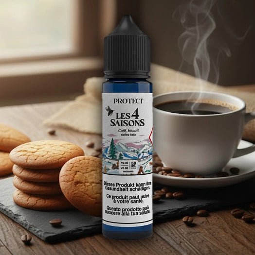 E-liquide | Les 4 saisons "Caf - Biscuit" 50ml Vapoteurs Suisses E-liquide | Les 4 saisons "Caf - Biscuit" 50ml Vapoteurs Suisses