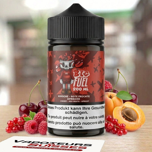 E-liquide Big Fuel Cerise Fruits Rouges Abricot 200 ml - Vapoteurs Suisses