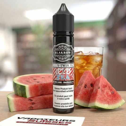 E-liquide Iced Tea Pastèque 50 ml Blakrow - Vapoteurs Suisses