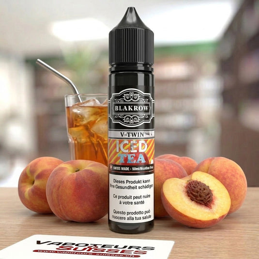 E-liquide Iced Tea Pêche 50 ml Blakrow - Vapoteurs Suisses
