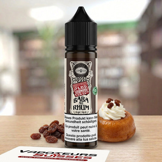 E-liquide Curieux Dessert Baba au Rhum 50ml – Vapoteurs Suisses