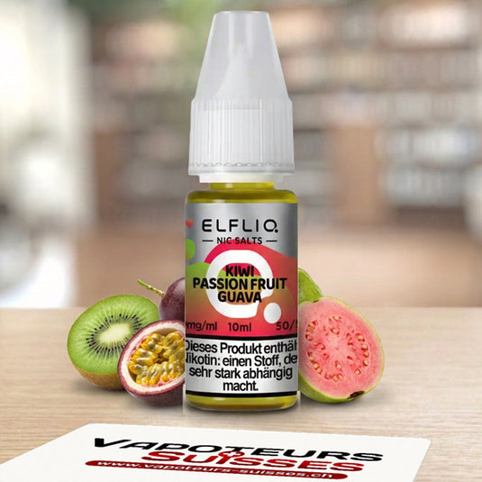 E-liquide ElfLiq Kiwi Passion Guava 10 ml - Vapoteurs Suisses