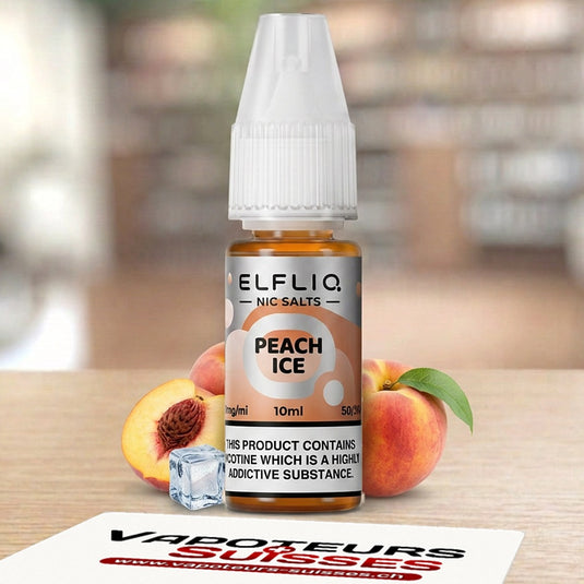 E-liquide ElfLiq Peach Ice 10 ml - Vapoteurs Suisses