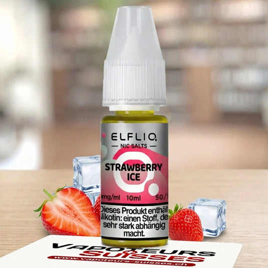 E-liquide ElfLiq Strawberry Ice 10 ml - Vapoteurs Suisses