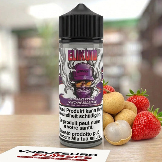 E-liquide Elikuid Longane Fraise 100 ml - Vapoteurs Suisses