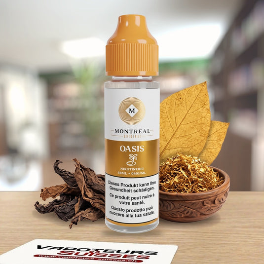 E-liquide Montreal Original Oasis 50 ml – assemblage tabac turc et virginie