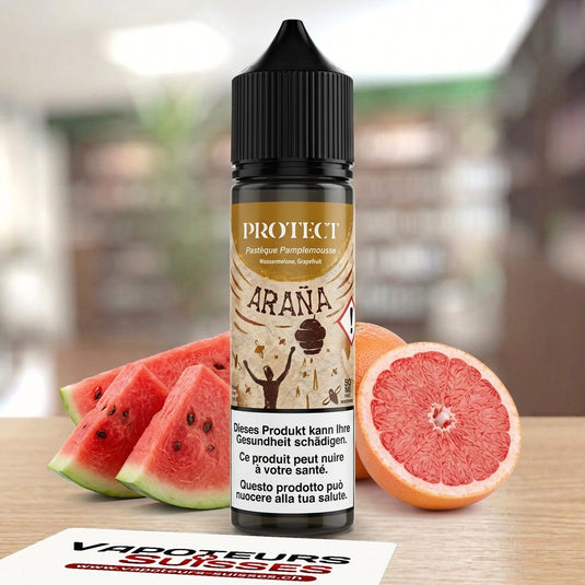 E-liquide Protect Araña Pastèque Pamplemousse 50ml – Vapoteurs Suisses