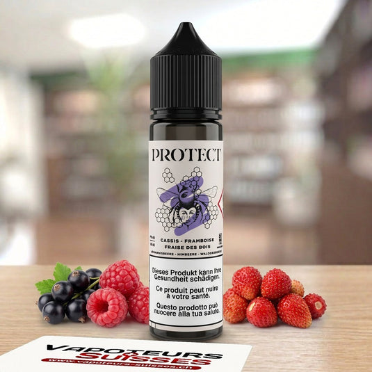 E-liquide Protect Cassis Framboise Fraise des bois 50ml – Vapoteurs Suisses