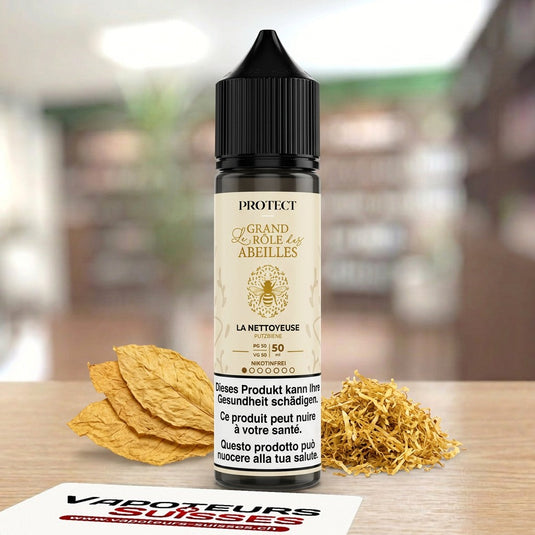 E-liquide Protect Le Grand Rôle des Abeilles La Nettoyeuse 50ml – Vapoteurs Suisses
