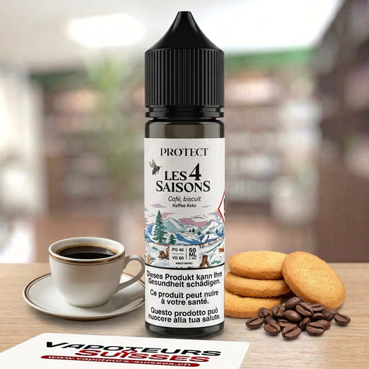 E-liquide Protect Les 4 Saisons Café Biscuit 50ml – Vapoteurs Suisses