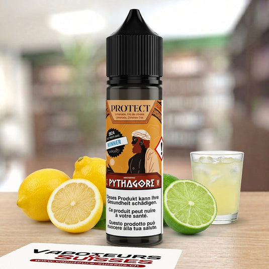 E-liquide Protect Pythagore Limonade trio de citrons 50ml – Vapoteurs Suisses