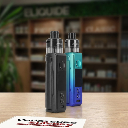 Kit Drag S2 Voopoo Spary Black et Sky Blue en boutique - Vapoteurs Suisses