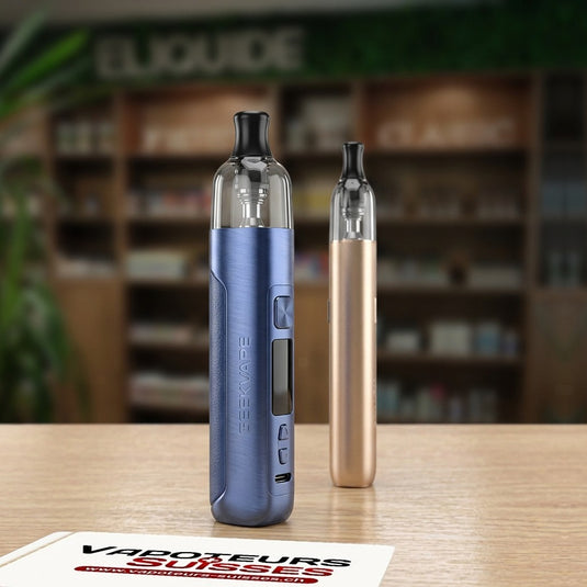 Kit Wenax M2 Geekvape Eclipse Blue et Honor Champagne en boutique - Vapoteurs Suisses